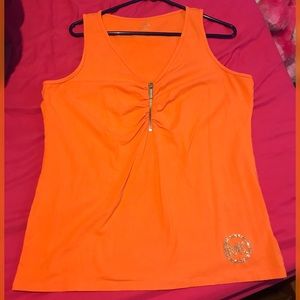 🧡 Pretty Orange Michael Kors Tank Top, Size XL